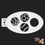 Tag Sports Balls Stencil