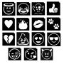 Glimmer Emoji Set met poster