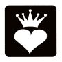 Glittertattoo Sjabloon Crowned Heart  (5 pack)