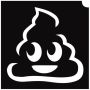 Glittertattoo Sjabloon Emoji Poop  (5 pack)