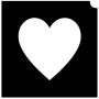Glittertattoo Sjabloon Emoji Heart (5 pack)