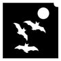 Glittertattoo Sjabloon Night Bats (5 pack)