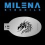 Milena Stencil Dragon A1