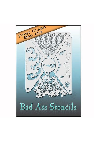 Bad Ass First Class Mermaid Stencil
