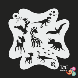 Tag Jurassic & Friends Facepainting Stencil