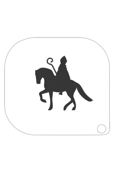Grimasstencil Sint en Paard
