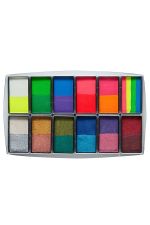 Global All You Need Bright & Shiny Schmink Palette 12 Pack