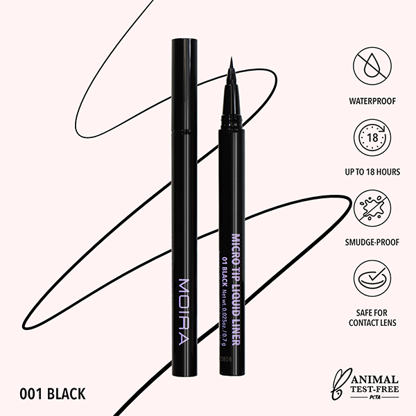 Moira Micro Tip Liquid Liner Waterproof 001 Black