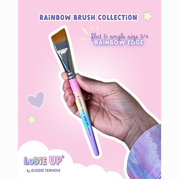 LODIE UP Rainbow Edge Flat & Angle Brush 3/4"