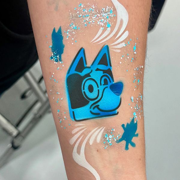 Blauwe Pup Schmink Stencil