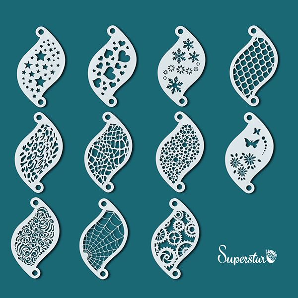 Schmink Sjablonen Set 11 Stuks