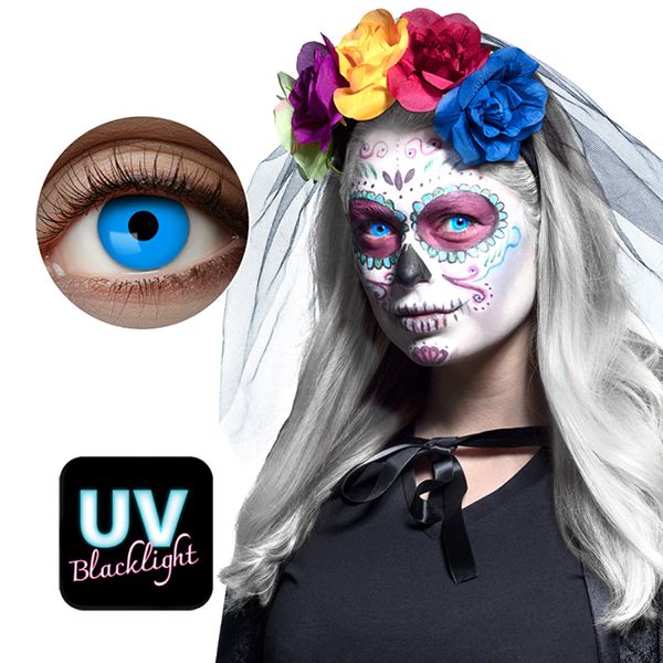 Uv-flits blauwe lenzen