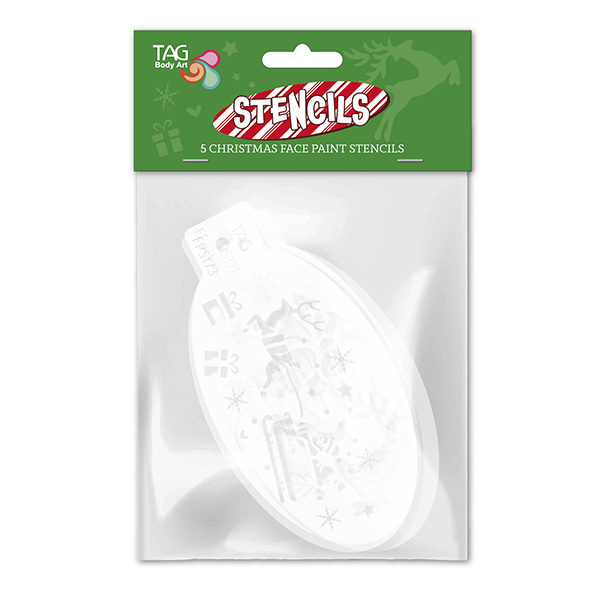 Kerst Schminksjablonen 5Pck