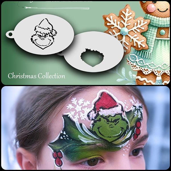 Schmink Stencil X-Mas Grinch