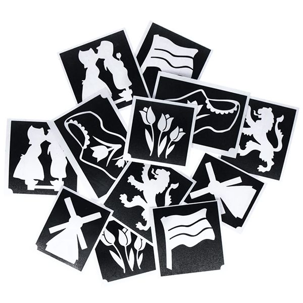 Typisch Hollands Glitter Tattoo Stencils