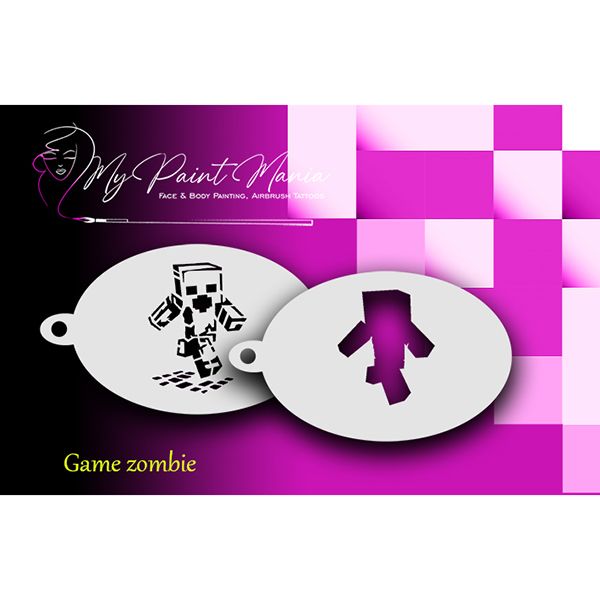 Schmink Sjabloon Minecraft Zombie