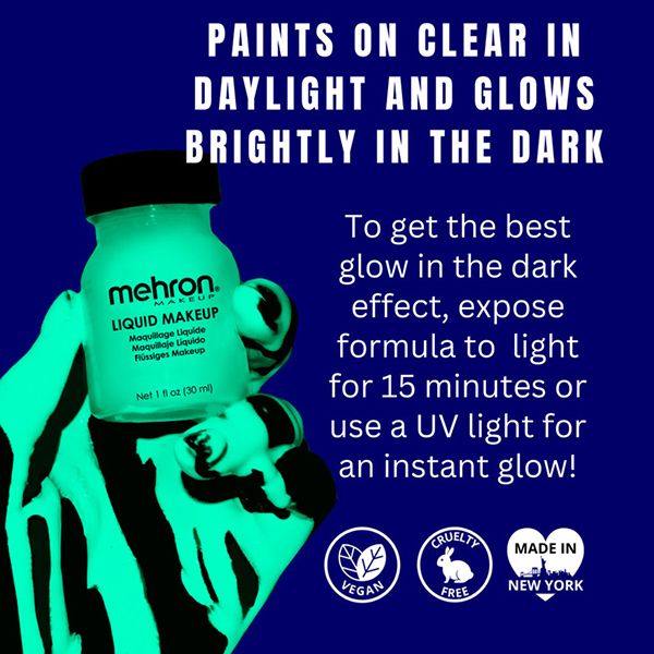 Mehron Liquid Schmink Glow In The Dark