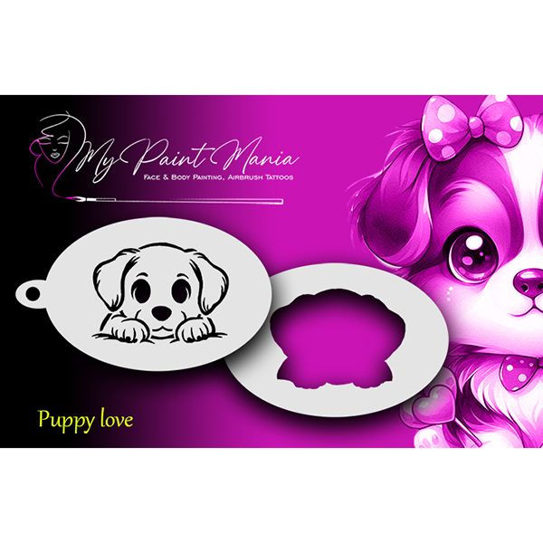 Schminksjabloon Puppy Liefde