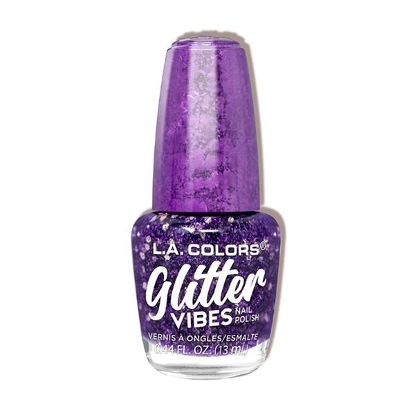 LA Colors Glitter Vibes Nagellak- Purple-Razzi