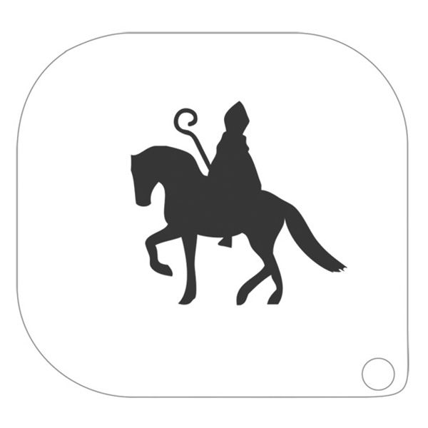 Grimasstencil Sint en Paard