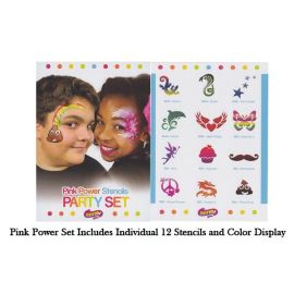 Sillyfarm Girls Pink Power Stencil Set
