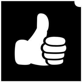 Glittertattoo Sjabloon Emoji Thumbs Up (5 pack)