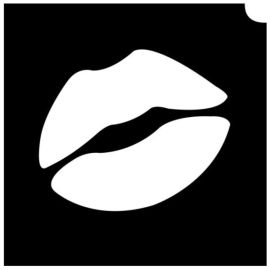 Glittertattoo Sjabloon Emoji Lip (5 pack)