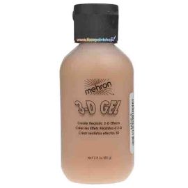 Mehron 3-D Gel
3-D Gel is used to create realistic three dimensional special effect additions to a character's makeup. To use the 3-D Gel just heat it to a liquid form, brush on, allow curing, and carve it up to your delight. There is no adhesive needed 