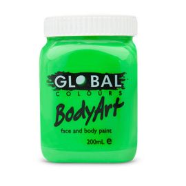 Global Face & BodyArt Liquid Paint UV Green 200ml
