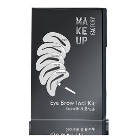 Make Up  Factory EYE BROW TOOL KIT

Stencil en kwastje voor perfect gevormde wenkbrauwen
De Eye Brow Tool Kit heeft 5 verschillende stencils en een precies kwastje voor een zeer snelle applicatie.

