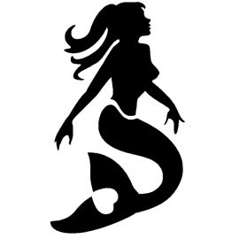 Glitter Tattoo Stencil Mermaid