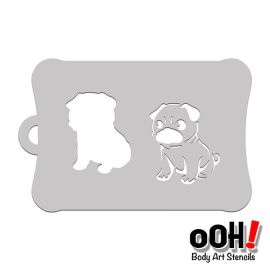 oOh Schminkstencil  Mopshond Puppy Stencil
