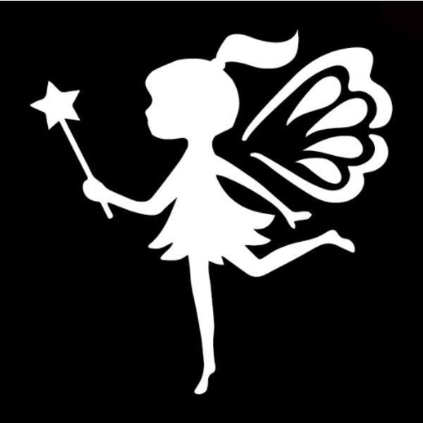 Glittertattoo Sjabloon Pretty Fairy  (5 pack)