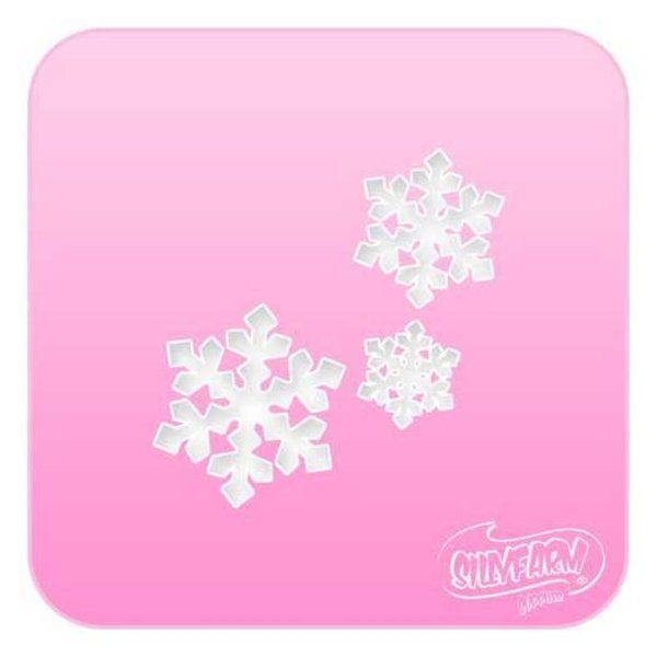 Schminksjabloon Sillyfarm Snowflakes