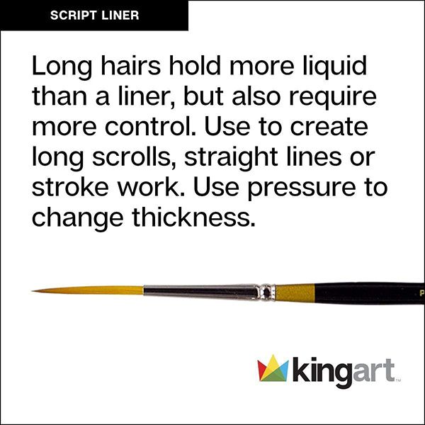 Kingart Golden Taklon Script Liner 6