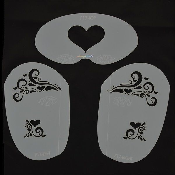 FA Airbrush/Schminkstencil Heart Tribal Stencils