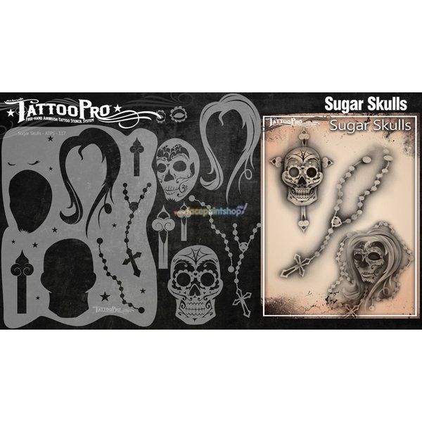 Wiser Airbrush Tattoo Sugar Skulls