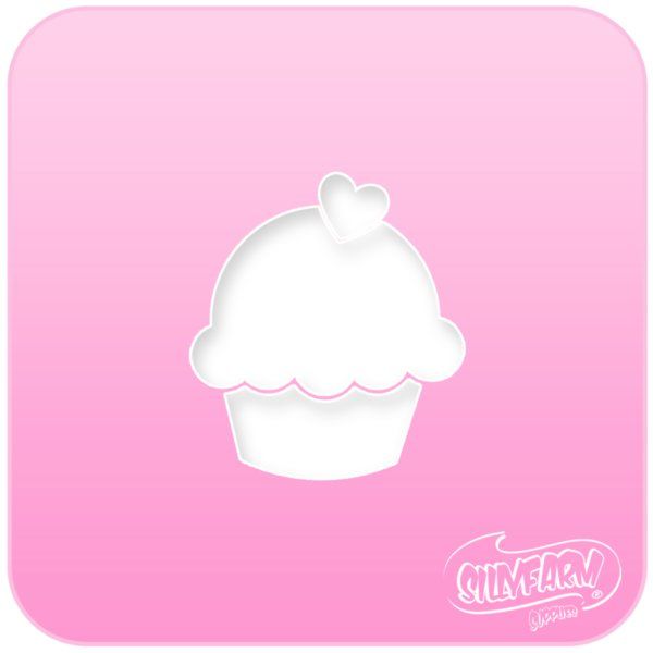 Schminksjabloon Sillyfarm Cupcake