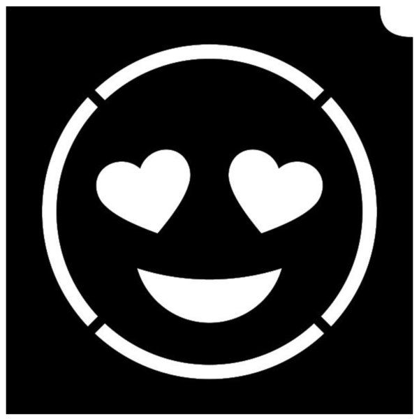 Glittertattoo Sjabloon Emoji Lovestruck (5 pack)