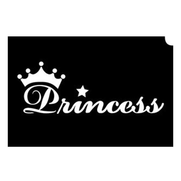 Glittertattoo Sjabloon Crown Princess (5 pack)