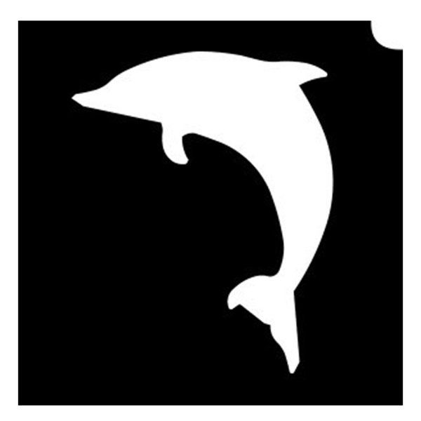 Glittertattoo Sjabloon Single Dolphin (5 pack)