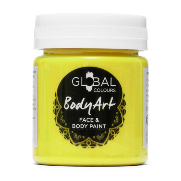 Global Face & BodyArt Liquid Paint UV Yellow 45ml