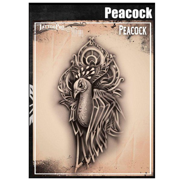 Wiser Airbrush Tattoo Peacock