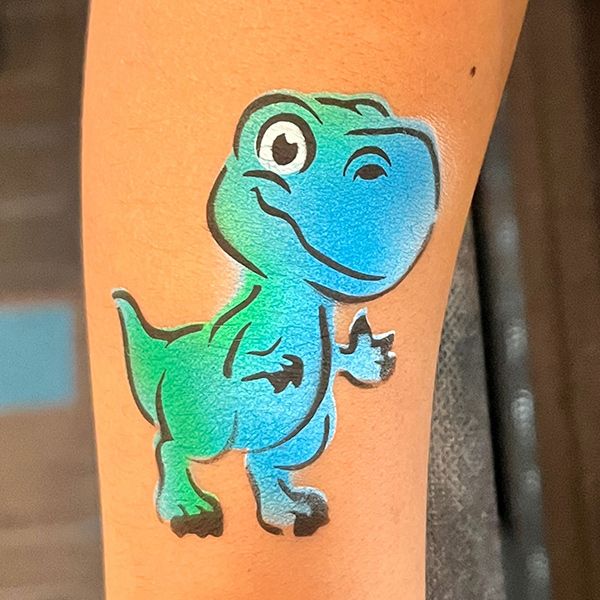 oOh Body Art Happy T-Rex Dinosaur Stencil