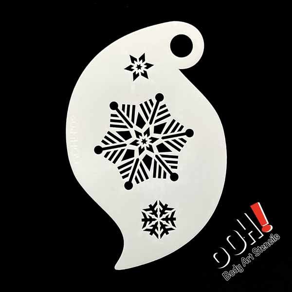 oOh Body Art Snowflake Storm Stencil R09