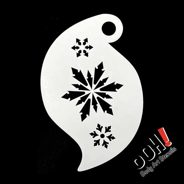 oOh Body Art Snowflake Storm Stencil R10
