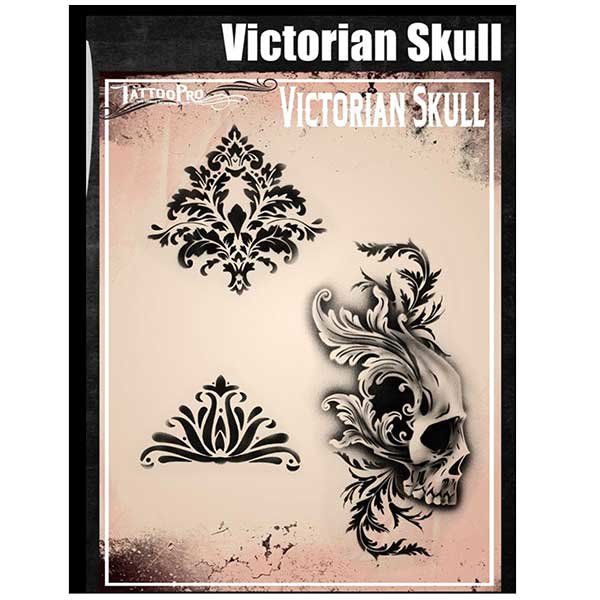 Wiser Airbrush Tattoo Victorian Skull